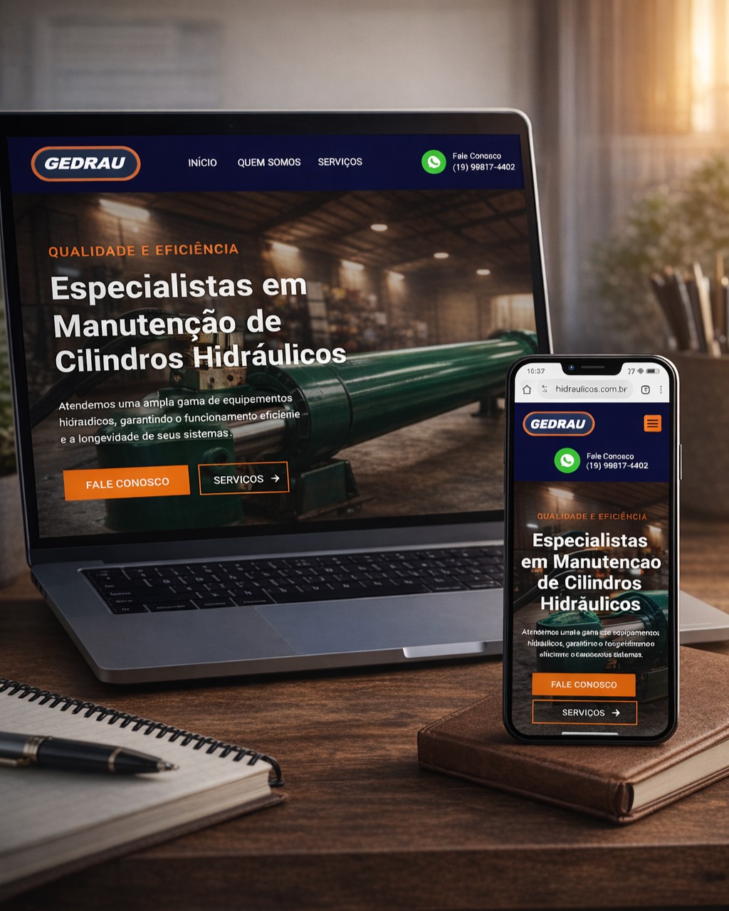 Presença digital que gera resultado.
Desenvolvemos um site moderno, responsivo e estratégico para a Gedrau, traduzindo sua autoridade técnica em uma experiência digital à altura.
Performance, clareza e conversão tanto no desktop quanto no mobile, cada detalhe pensado para atrair, engajar e transformar visitas em clientes.
Criar experiências digitais é uma das minhas especialidades.
gedraucilindroshidraulicos.com.br
#RPZDesign #UXUI #IdentidadeDigital